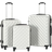 vidaXL Hardcase Suitcase Set of 3 - Silver