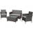B&Q Derry Matt Outdoor Lounge Set, 1 Table incl. 2 Chairs & 1 Sofas