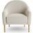 Dunelm Kaspar Soft Texture Tub White/Natural Lounge Chair 81cm