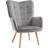 Homcom Modern Grey Armchair 101cm