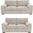 B&Q Capri Jumbo Cord Cream Sofa 200cm 2pcs 3 Seater, 2 Seater