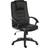 Teknik Leather Black Office Chair 122cm