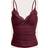 Shein Elegant Solid Contrast Lace Ruched Y2k Cami Top