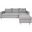 House Nordic Firenze Light Grey/Natural Sofa 219cm 3 Seater