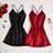 Shein Solid Color Satin Cross-Strap Sleepwear Nightgown - Bicolor