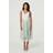 Izabel London Floral Texture Semi Sheer Midi Skirt - Green
