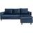 House Nordic Firenze Blue/Black Sofa 219cm 3 Seater