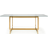 Julian Bowen Minori Transparent/Gold Dining Table 100x200cm