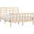vidaXL Solid Wood Pine Bed Frame Bedstead Bedroom Sengeramme 156x205.5cm