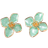 Shein 1 Pair Colorful Four-Petal Flower Dopamine Stud Earrings For Women, Suitable For Daily Simple Sweet Vacation Gift