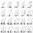 Shein 10pcs Premium Silver Mirror Acrylic Number Place Cards