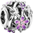 Pandora Daisy Openwork Charm - Silver/Purple