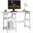 Homcom Compact Computer Storage Shelves White Writing Desk 51x119.5cm