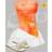 Shein Teen Girl Floral Halter Ruched Uneven Set - Orange White
