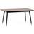 Julian Bowen Findlay Walnut/Black Dining Table 90x160cm