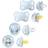Bibs New Baby Try-It Collection 4-pack - Baby Blue