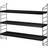 String Pocket Black Wall Shelf 60cm