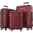 Showkoo Hard Shell Expandable Set of 3 - Red