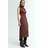 H&M Ladies Draped Turtleneck Dress - Dark Brown