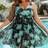 Shein Plus Size Tropical Floral Print Tankini Top - Slimming Supportive