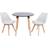 Life Interiors Halo Lorenzo White Dining Set 80cm 3pcs