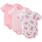 Shein Newborn Casual Cute Bear Print Short Sleeve Romper - Spring/Summer