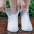 Shein White Transparent Plastic Drawstring Shoe Covers