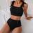 Shein Bamboo Pattern Bowknot Sexy Tankini Swimwear