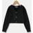 Shein Tween Girl Solid Button Front Crop Cardigan