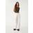 Stradivarius Linen Blend Trousers With Pocket - White