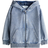 H&M Zip Through Twill Hoodie - Blue