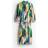 H&M Ladies Patterned Frill Collar Dress - Blue/Patterned