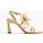 H&M Pale Yellow Appliquéd Heeled Sandals - Yellow