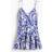 H&M Patterned Flared Skirt Dress - White/Blue