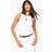 boohoo La Slogan Embroidered Rib Vest Top - White