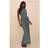 PrettyLittleThing Double Slinky Twist Maxi Skirt - Sea Green