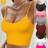 Shein Seamless Stretchy Active Camis Sports Bras - Multicolor