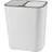Living and Home Double Recycling Bin 2 Section Trash 3.96gal