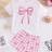 Shein Tween Girls Casual Minimalist Bow Decor Set - Home Refresh