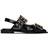 Ganni Croco Patent Ballerina - Black