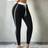 Shein Stretchy Casual Black White Patchwork Long Leggings - Black/White