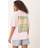 Gina Tricot Ljusrosa T-Shirt Oversize Korta Ärmar Beach Club-tryck