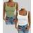 Shein Square Neck Pleated Slim Fit Basic Tank Top