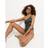 River Island Womens Black Wet Look One Shoulder Swimsuit
