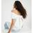 River Island Womens Bow Bardot Top - White