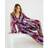 River Island Abstract Print Tie Front Jumpsuit - Purple