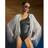 River Island Premium Long Sleeve Fringed Cape - Silver