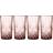 Lyngby Glas Sorrento Highball Pink Long Drinkglas 38cl 4st