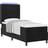 vidaXL Box Spring Seng Madras LED 80x200 cm Fløjl Rammeseng