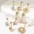 Shein 6pcs Luxury Floral Round Rhinestone Navel Rings - Halloween
